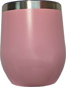 Copo Térmico Inox Rosa 355ml Para Cerveja Café Chá Bebidas
