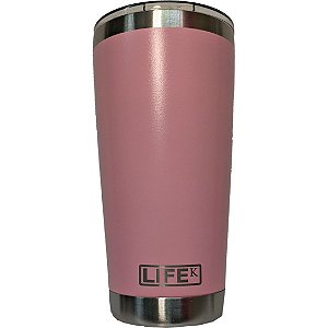 Copo Térmico De Bebida Em Aço Inox Para Cerveja 591ml Rosa