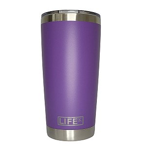 Copo Térmico De Bebida Em Aço Inox Para Cerveja 591ml Lilas