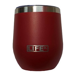 Copo Térmico Cerveja Inox Vermelho Parede Dupla Com Tampa