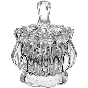 Pote De Cristal Luxo Eco Lavy Para Objetos Ou Cereais 12x9cm