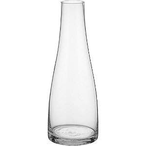 Vaso De Vidro Transparente Decorativo Flores Casa 33x12x12cm