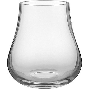 Vaso De Vidro Transparente Decorativo Flores Casa 18x10x10cm