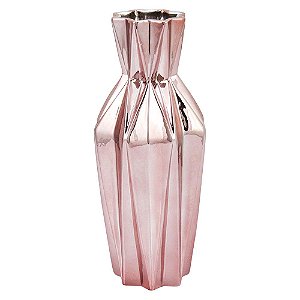 Marselha Vaso De Ceramica Rosé P/ Sala Quarto Home&co 32cm