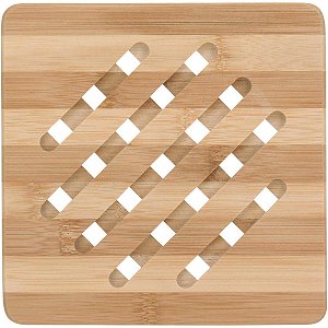 Descanso de Panela Table Quadrado Bambu 1X18X18Cm Natural