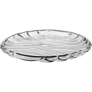 Centro Mesa Alisios Cristal Eco 3X32X32Cm Moderno Para Sala