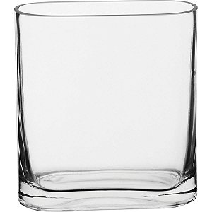 Vaso de De Vidro 19X17X8Cm Decorativo Casa Jardim Enfeite