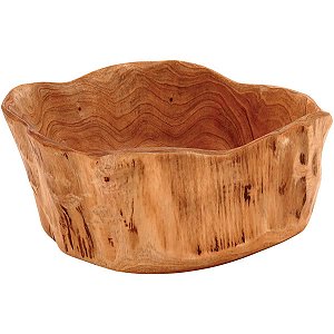Centro De Mesa de Madeira 10X23X23Cm Natural P/ Mesa Jantar