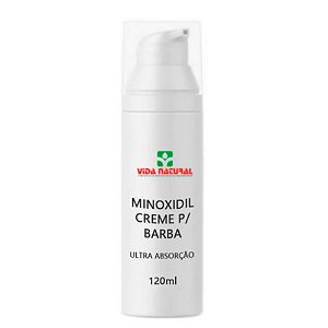 Minoxidil Creme Para Barba de Ultra Absorção 120ml - Vida Natural