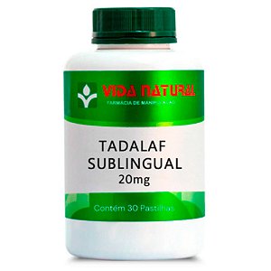 Tadalaf Sublingual 20mg 30 Pastilhas - Vida Natural