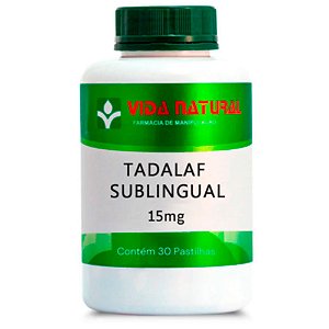 Tadalaf Sublingual 15mg 30 Pastilhas - Vida Natural