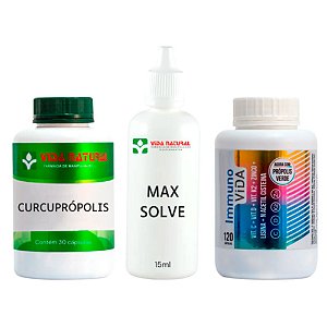 Curcuprópolis + MAX Solve + ImmunoVida - auxilia na melhora da imunidade