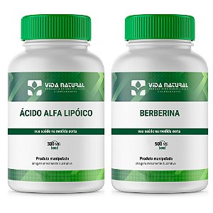 Ácido Alfa Lipóico 300mg + Berberina 500mg - Metabolismo e Saúde Cardiovascular