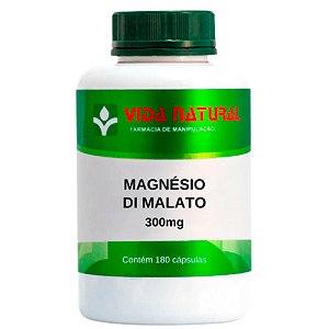 Magnésio Dimalato com Fator de Correção 300mg 180 Cápsulas - Vida Natural