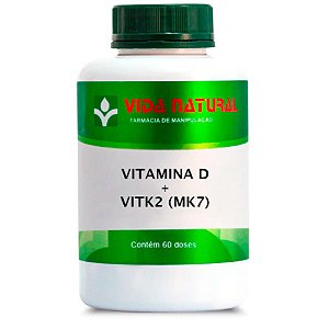 Vitamina D3 5000.UI + Vitamina K2 (MK7) 120mcg - 60 Cápsulas - Vida Natural