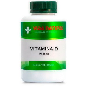 Vitamina D 2.000ui 100 Cápsulas - Vida Natural