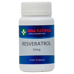 Resveratrol 50mg 30 Cápsulas - Vida Natural