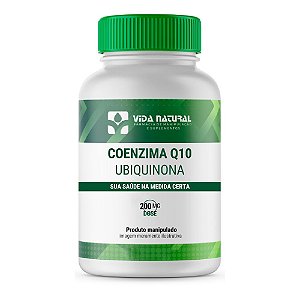 Coenzima Q10 Ubiquinona 200mg 60 Cápsulas - Repara as Células e Antioxidante