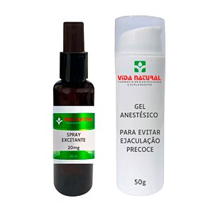 Spray Excitante 20mg + Gel Anestésico para evitar ejaculação precoce