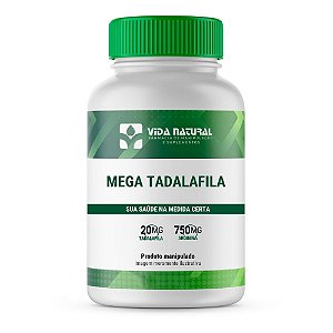 Tadalaf 20mg + Arginina 750mg - Vida Natural