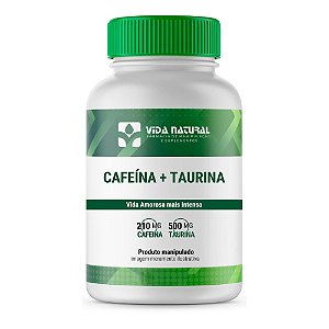 Cafeína 210mg + Taurina 500mg - Mais Energia e Foco