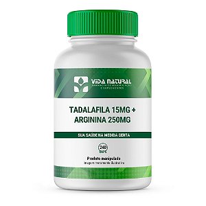 Tadalafila 15mg + Arginina 250mg 240 Cápsulas - Vida Natural