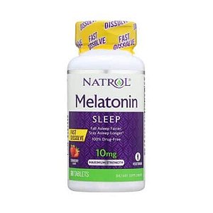 Melatonina 10mg - 60 caps- Fast Dissolve (Rápida Dissolução) - Natrol