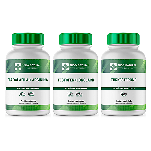 Tadalafila + Arginina - 120caps + Testofen + Long Jack - 60caps - Compre e GANHE 50% off no Turkesterone - 240caps