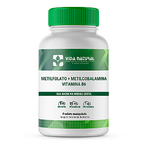 Metilfolato 1mg+ Metilcobalamina 1mg+ Vitamina B6 15mg - Vida Natural