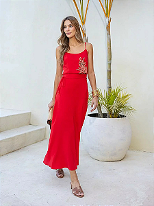 SAIA MIDI BORDADA INA