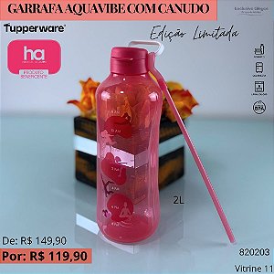Tupperware Garrafa AcquaVibe  2l com canudo