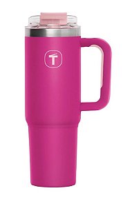 Copo Térmico Big T Com Canudo Tupperware 1,1L Rosa-Pink / nome da cor : Beijo