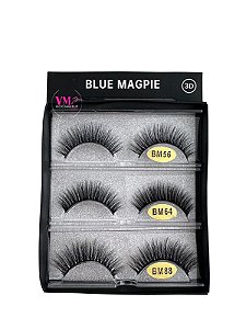 Cílios Postiços 3 Pares Blue Magpie - BM56