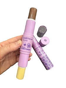 Corretivo e Contorno bastao 2em1 - Lua & Neve