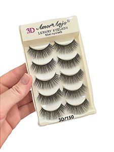 Cilios 5 pares amor e anjo 3D/150