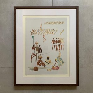 Carybé - serigrafia 70x50cm - "Pescadores"