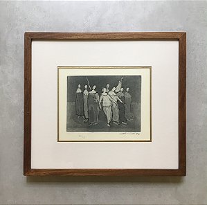Jenner Augusto - gravura 15x20cm - Coroinhas