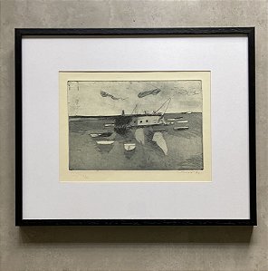 Jenner Augusto - gravura 20x30cm - "Forte de São Marcelo / Salvador - Bahia"
