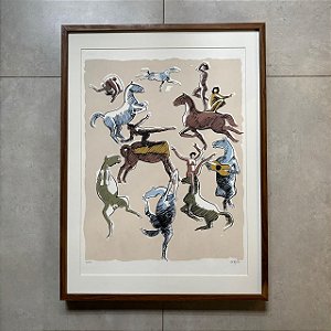 Carybé - serigrafia 70x50cm - Mulheres e cavalos
