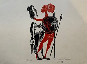 Hansen Bahia - xilogravura 35x45cm