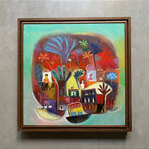 Jorge Galeano - acrílica sobre tela - 40x40cm - "Cais"
