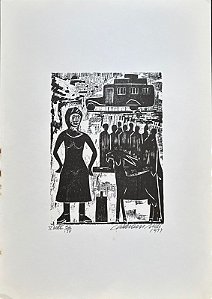 Calasans Neto - xilogravura 25x20cm - ilustrações para "Tieta do Agreste"