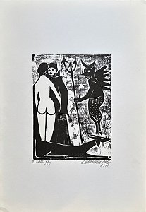 Calasans Neto - xilogravura 25x20cm - ilustrações para "Tieta do Agreste"