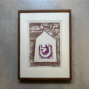 Calasans Neto - xilogravura 45x35cm - Itapuã Terra