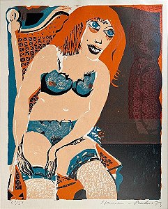Hansen Bahia - xilogravura colorida - 58x46cm