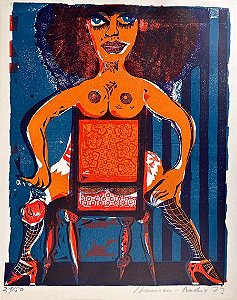 Hansen Bahia - xilogravura colorida - 58x46cm