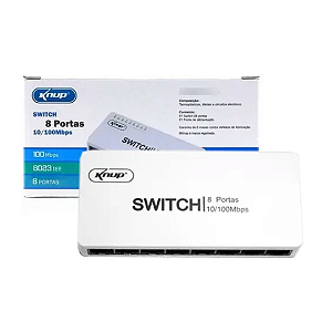 Switch 8 Portas 10/100mbps Knup Kp-e08b