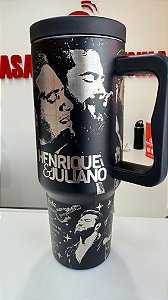 Copo Térmico Personalizado  Henrique & Juliano 1200ml C/tampa Canudo Alça Gravação Laser