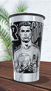Copo Térmico Cristiano Ronaldo 473 ml com Gravação a Laser 360°