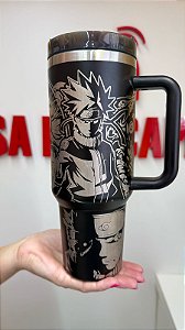 Copo Térmico Personalizado Naruto 1200ml C/tampa Canudo Alça Gravação Laser